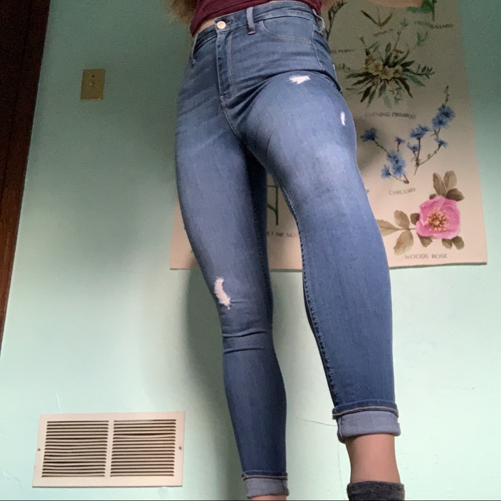 Hollister High Rise Jean Legging 1R Medium Wash